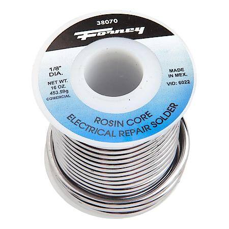 Solder, Electrical Repair, Rosin Core, 1/8 Inch, 16 Oz.