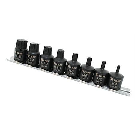 9-Pc 3/8 Dr Stubby Triple Squ
