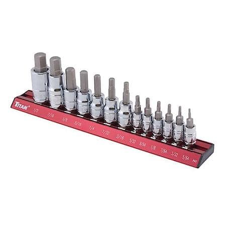 13-Pc Sae Hex Bit Socket Set