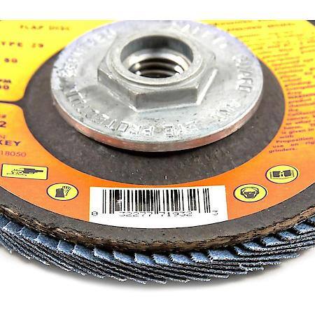Flap Disc, Type 29 (Grinding And Finishing), 4-1/2 In X 5/8 In-11, Za80