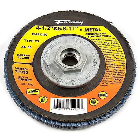 Flap Disc, Type 29 (Grinding And Finishing), 4-1/2 In X 5/8 In-11, Za80