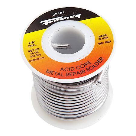 Solder, General Purpose Repair, Acid Core, 1/8 Inch, 16 Oz.