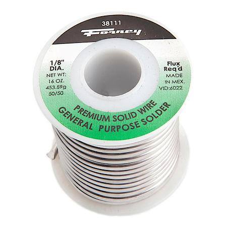 Solder - 50% Tin/50% Lead - Solid Wire 1/8In - Not Suitable For Aluminum