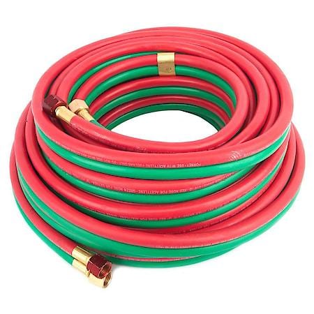 R-Grade Oxy-Acetylene Hose, 3/16 Inch x 50 Feet