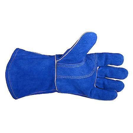 Blue Leather Welding Gloves (Men's L)