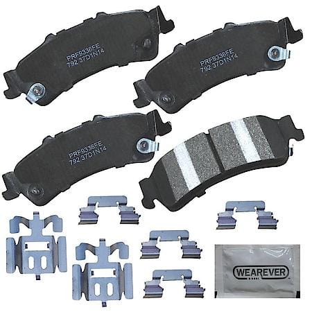 Brake Pads: With Hardware, Semi-metallic, Better Performance, Quiet - Rear