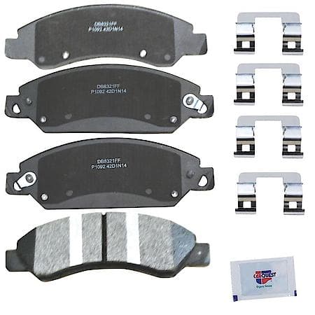 Front Brake Pads: Semi-metallic, With Hardware, Quiet, Low Dust - Front