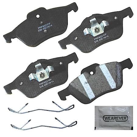 Front Brake Pads: Semi-metallic, With Hardware, Better Performance, Quiet, Low Dust - Front