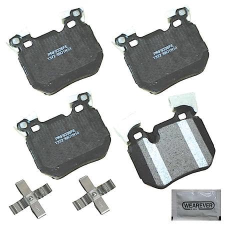 Rear Brake Pads: Semi-metallic, With Hardware, Better Performance, Quiet, Low Dust - Rear