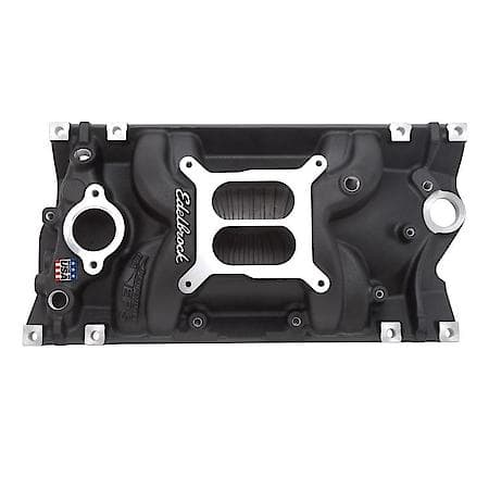 Performer EPS Vortec Intake Manifold for Small-Block Chevy, Black Finish