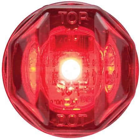 UNI-LITE 3/4" RED LED MARKER/CLEARANCE LIGHTS WITH GROMMET P2 RATED