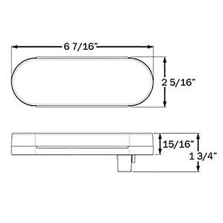 GLOLIGHT LED 6" OVAL STOP/TURN/TAIL LIGHT KIT