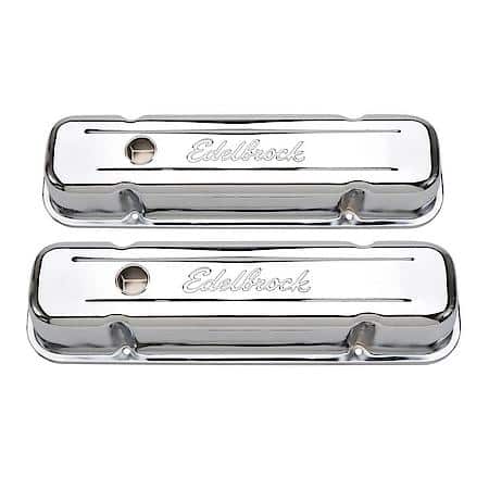 Signature Series Valve Covers: Pontiac 301-455, V8, Tall, Chrome Steel