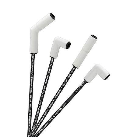 Spark Plug Wire Set - Universal - 180 Deg White Ceramic Boots