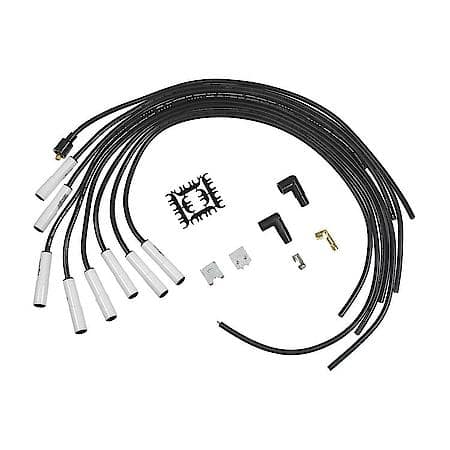 Spark Plug Wire Set - Universal - 180 Deg White Ceramic Boots