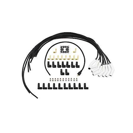 Spark Plug Wire Set - Universal - 135 Deg White Ceramic Boots