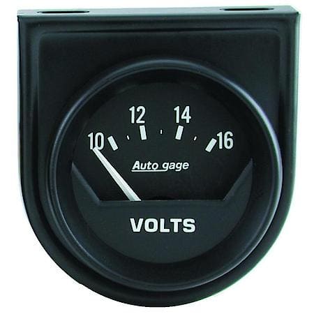 Gauge Console; Voltmeter; 2"; 16V; Short Sweep; Black; AutoGauge