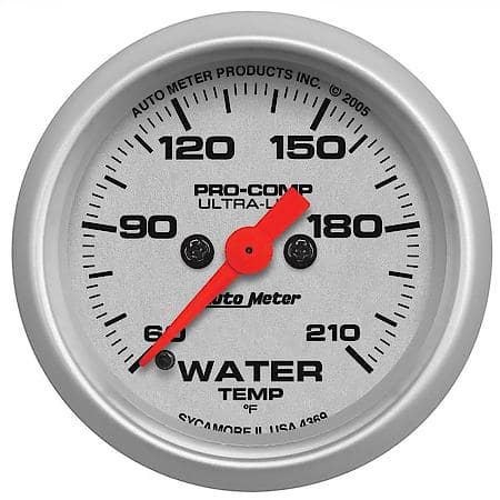 Gauge; Low Water Temperature; 2 1/16"; 60-210 Deg. F; Digital Stepper Motor; Ultra-Lite