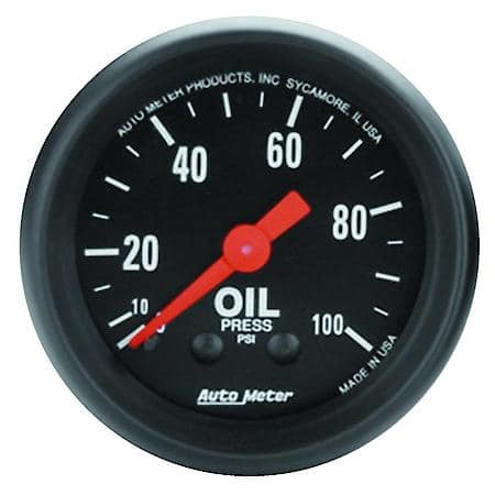 Gauge; Oil Press; 2 1/16"; 100 PSI; Mechanical; Z-Series
