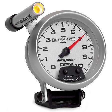 Gauge; Tachometer; 3 3/4"; 10K RPM; Pedestal With Ext. Quick-Lite; Ultra-Lite II