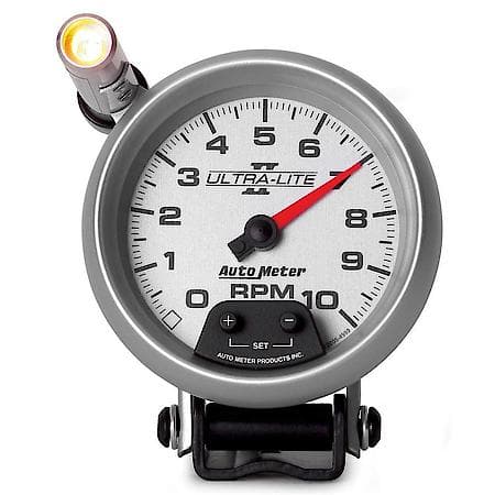 Gauge; Tachometer; 3 3/4"; 10K RPM; Pedestal With Ext. Quick-Lite; Ultra-Lite II