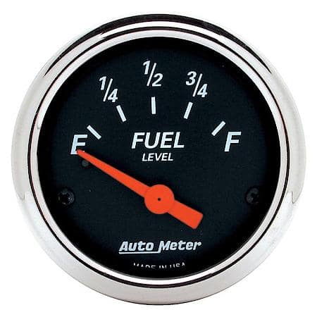Gauge; Fuel Level; 2 1/16"; 0Oe To 30Of; Electric; Designer Black