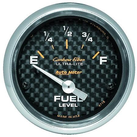 Gauge; Fuel Level; 2 1/16"; 240Oe To 33Of; Electric; Carbon Fiber