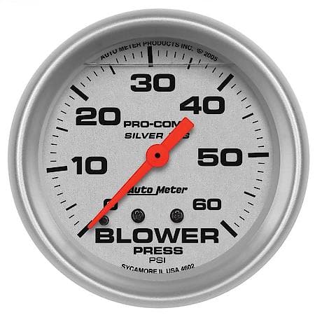 Gauge; Blower Press; 2 5/8"; 60 PSI; Liquid Filled Mechanical; Ultra-Lite