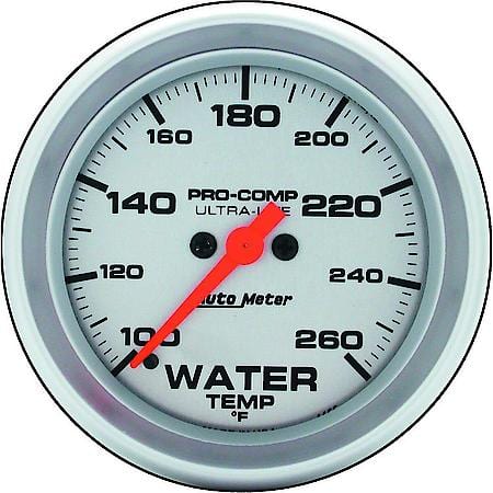 Gauge; Water Temperature; 2 5/8"; 260 Deg. F; Digital Stepper Motor; Ultra-Lite