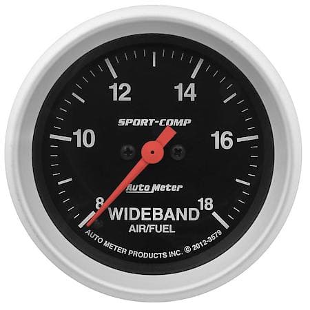 Gauge; Air/Fuel Ratio-Wideband; Analog; 2 5/8"; 8 1-18 1; Stepper Motor; Sport