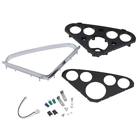 Gauge Mount; Direct Fit Dash Panel; (3 3/8"; 2 1/16" X4); Chevy Truck 55-59