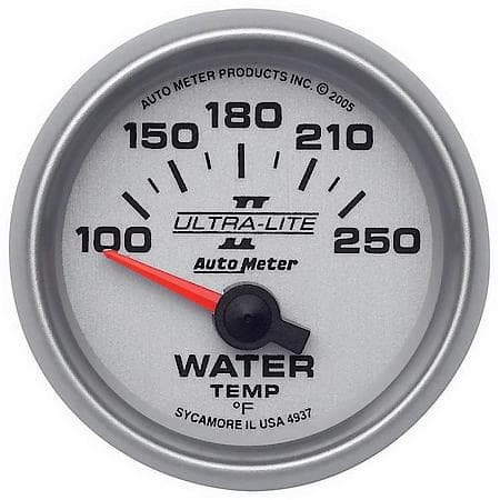 Gauge; Water Temperature; 2 1/16"; 100-250 Deg. F; Electric; Ultra-Lite II