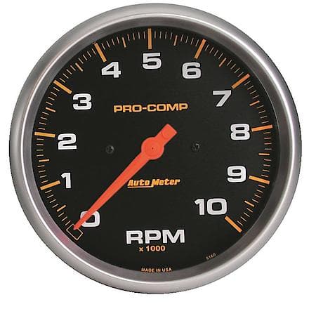 Gauge; Tachometer; 5"; 10K RPM; In-Dash; Pro-Comp