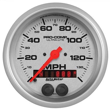 Gauge; Speedometer; 3 3/8"; 140MPH; GPS; Ultra-Lite