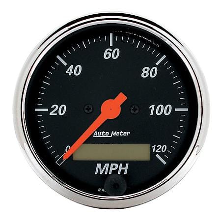 Gauge; Speedo.; 3 1/8"; 120MPH; Electrical Prog. With LCD ODO; Designer Black