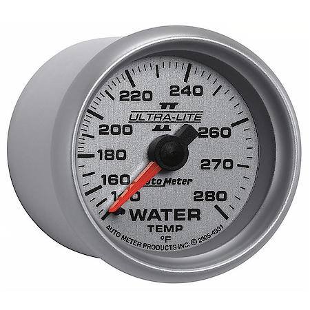 Gauge; Water Temperature; 2 1/16"; 140-280 Deg. F; Mechanical; Ultra-Lite II