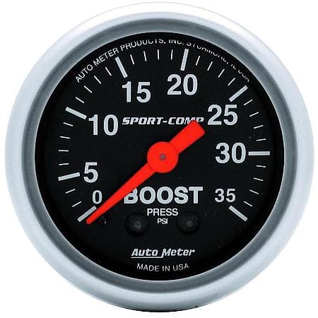 Gauge; Boost; 2 1/16"; 35 PSI; Mechanical; Sport-Comp