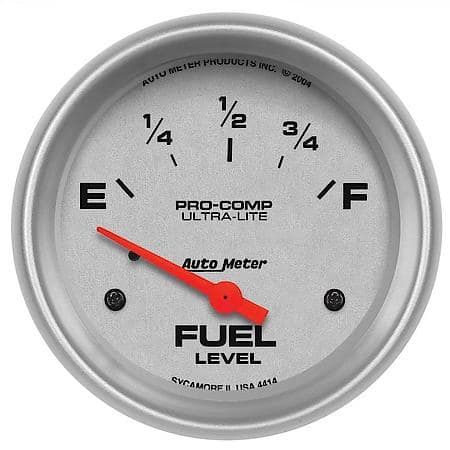 Gauge; Fuel Level; 2 5/8"; 0Oe To 90Of; Electric; Ultra-Lite