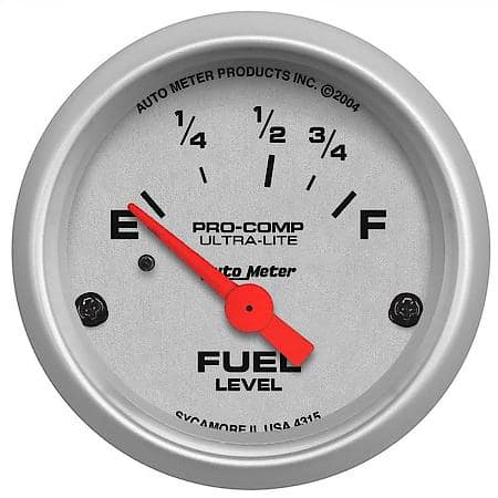 Gauge; Fuel Level; 2 1/16"; 73Oe To 10Of; Electric; Ultra-Lite