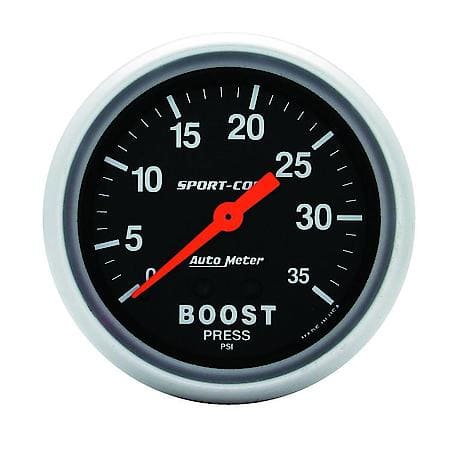 Gauge; Boost; 2 5/8"; 35 PSI; Mechanical; Sport-Comp