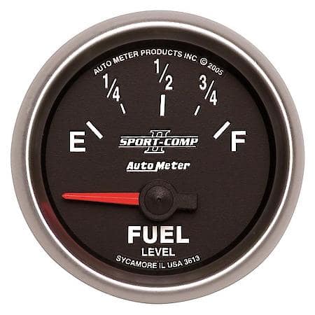 Gauge; Fuel Level; 2 1/16"; 0Oe To 90Of; Electric; Sport-Comp II