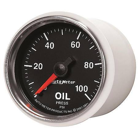 Gauge; Oil Pressure; 2 1/16"; 100 PSI; Mechanical; GS