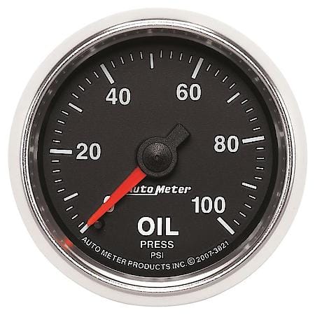 Gauge; Oil Pressure; 2 1/16"; 100 PSI; Mechanical; GS