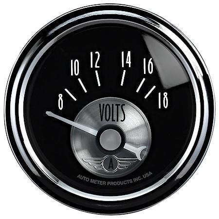 Gauge; Voltmeter; 2 1/16"; 18V; Electric; Prestige Black Diamond