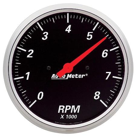 Gauge, Tachometer, 5", 8K RPM, In-Dash, Designer Black