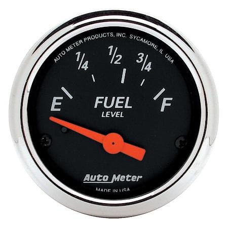 Gauge; Fuel Level; 2 1/16"; 73Oe To 10Of; Electric; Designer Black