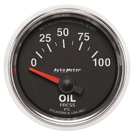 Gauge; Oil Pressure; 2 1/16"; 100 PSI; Electric; GS