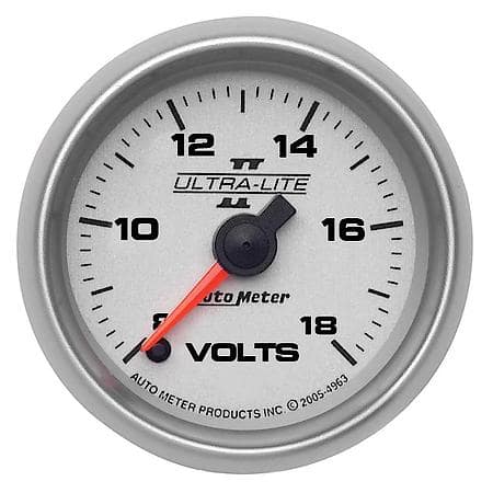 Gauge; Voltmeter; 2 1/16"; 18V; Digital Stepper Motor; Ultra-Lite II
