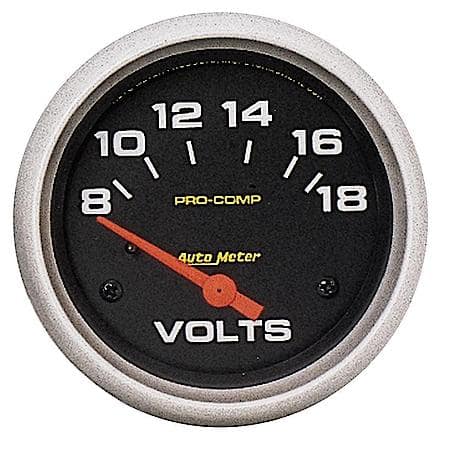 Gauge; Voltmeter; 2 5/8"; 18V; Electric; Pro-Comp