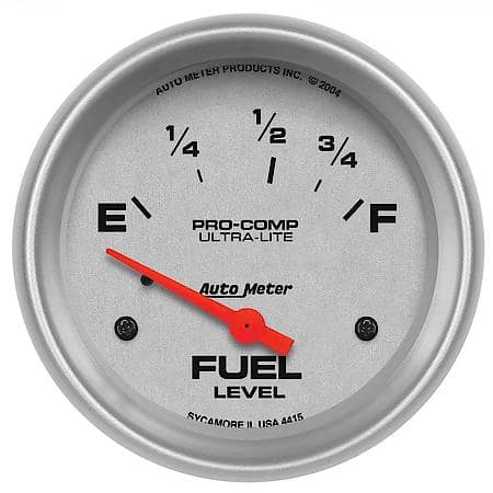 Gauge; Fuel Level; 2 5/8"; 73Oe To 10Of; Electric; Ultra-Lite